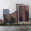 The newest resort Wynn Encore Macau, right, stands next to the Wynn Macau, left in center, in Macau Wednesday, April 21, 2010. 