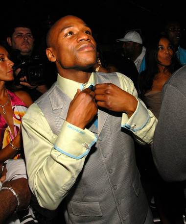 How Mayweather looked so fresh at Studio 54 after fighting 12 rounds, we'll never understand.