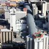 The Fremont Street Experience and Plaza Hotel in downtown Las Vegas are shown.