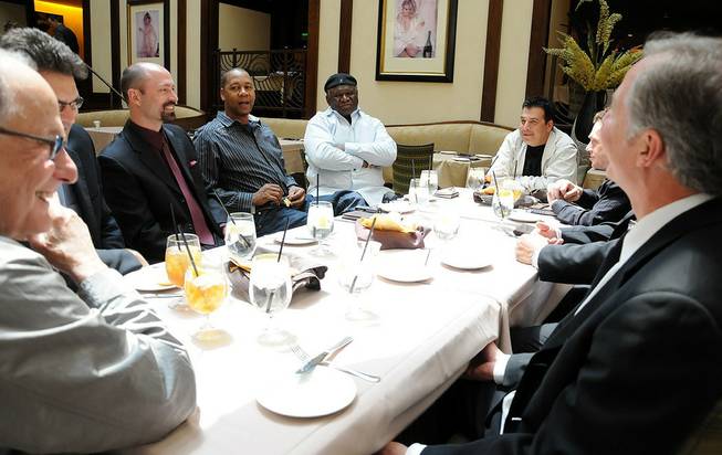 Budd Friedman hosts a lunch at Penazzi at Harrah's to mark the Improv Comedy Club's 15th anniversary at the hotel.