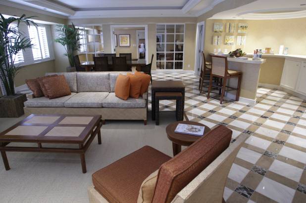 A view of the living area in the 3,000-square-foot Chairman's Suite at the Tropicana. The property is going through its first major renovation in nearly 25 years.