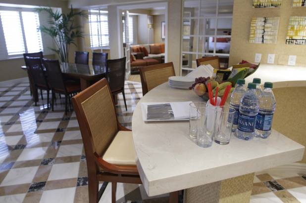 A view of the bar area in the 3,000-square-foot Chairman's Suite at the Tropicana. The property is going through its first major renovation in nearly 25 years.