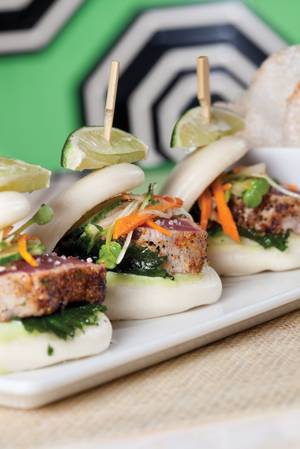 Charred tuna sliders from Society Cafe