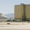 A Virgin Airlines 747-400 arrives at McCarran International Airport for a media event to mark the 10th anniversary of Virgin Atlantic's London to Las Vegas route Tuesday, June 15, 2010.