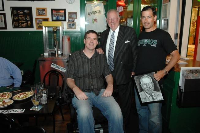 Scott Frost, Mayor Oscar Goodman and Jeff Marks at Hussong's ...