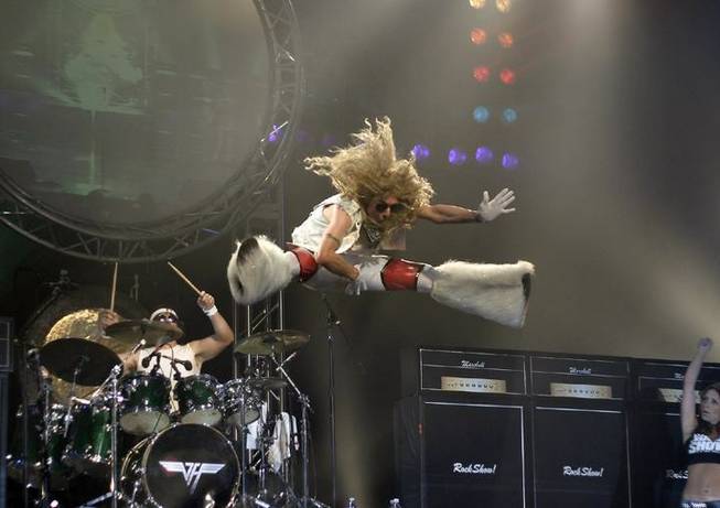 Brody Dolyniuk as David Lee Roth during a performance of "RockShow."