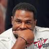 Jerome Bettis contemplates his next move during the annual Ante Up for Africa poker tournament at The Rio on July 2, 2010.
