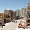 Work continues on Tivoli Village at Queensridge, one of the few retail and office developments under construction in Las Vegas. 