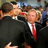 President Barack Obama greets LVCVA President Rossi Ralenkotter after delivering a speech Friday, July 9, 2010 at UNLV.