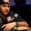 Michael "The Grinder" Mizrachi contemplates his next move during the World Series of Poker Main Event Saturday night at the Rio. Mizrachi is the last well-known pro standing in the $10,000 buy-in event. 
