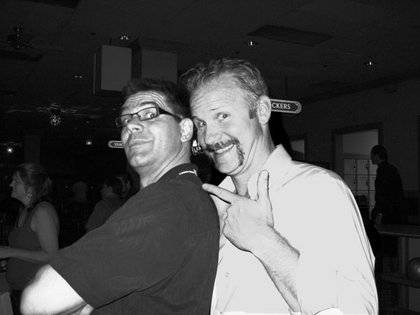 Me and Morgan Spurlock, the man who helped inspire this adventure, bowling at the Gold Coast.