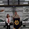 Sheriff Doug Gillespie speaks to the media about a new campaign to get officers to drive safely while Vanessa Maniago, left, vice president of strategic development for R &amp; R Partners, which helped with the campaign, listens.