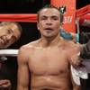 Juan Manuel Marquez is treated in his corner during a lightweight title fight with Juan Diaz on Saturday at the Mandalay Bay Events Center.  Marquez retained his WBA/WBO lightweight titles by unanimous decision.