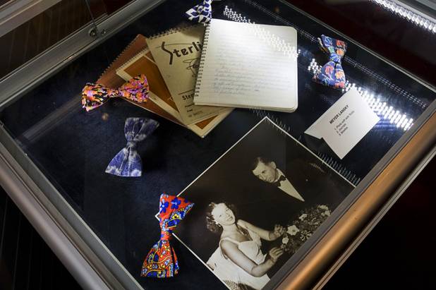 A display of items belonging to Meyer Lansky are displayed at the Las Vegas Mob Experience preview center at the Tropicana Monday, August 2, 2010. 