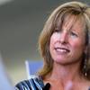 Susan Martinovich, director of the Nevada Department of Transportation, is interviewed during a groundbreaking ceremony for the U.S. 95 Corridor Improvement Project in the Santa Fe Station parking garage Tuesday, August 3, 2010. Elements of the project include widening roads, improving interchanges and constructing sound walls.