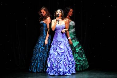 Jamie Preston, Reva Rice, Trina Johnson-Finn on the opening of “Vegas! The Show” at Miracle Mile Shops at Planet Hollywood.