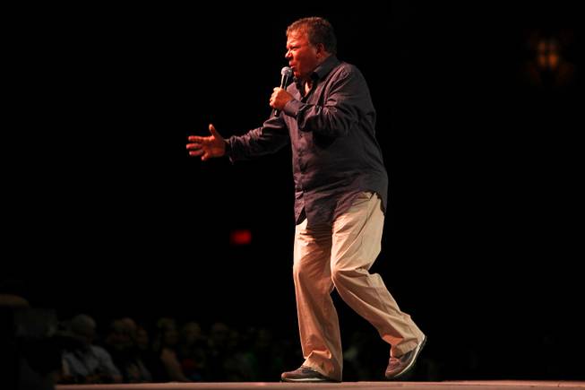 William Shatner addresses a crowd of thousands Saturday, August 7, ...