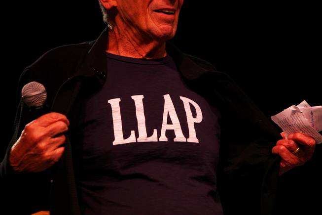 Leonard Nimoy addresses a crowd of thousands Saturday, August 7, ...