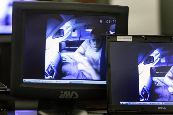 A video, allegedly showing Trevon Cole making an drug sale, is played during a coroner's inquest Friday, August 20, 2010. Cole was shot and killed by Metro Police in June. 