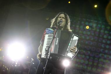 Weird Al Yankovic performs at the Henderson Pavilion Friday, August 20, 2010.