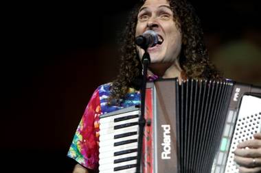 Weird Al Yankovic performs at the Henderson Pavilion Friday, August 20, 2010.