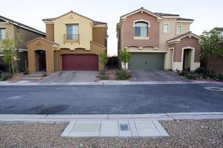 A view of homes in the Villa Trieste subdivision in Summerlin Wednesday, Sept. 1, 2010. In the wake of the recession, smaller homes are being built using more energy-efficient designs.