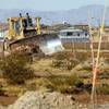 A bulldozer clears the desert for development in the Mountain's Edge master-planned community in southwest Las Vegas, Wednesday, Sept. 15, 2010. Despite dropping sales since 2008, developers still are planning new projects in Mountain's Edge. 