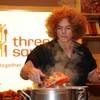 Chef Rick Moonen and Carrot Top host a cooking demonstration at Three Square Food Bank to benefit the Grant A Gift Autism Foundation on Sept. 15, 2010.
