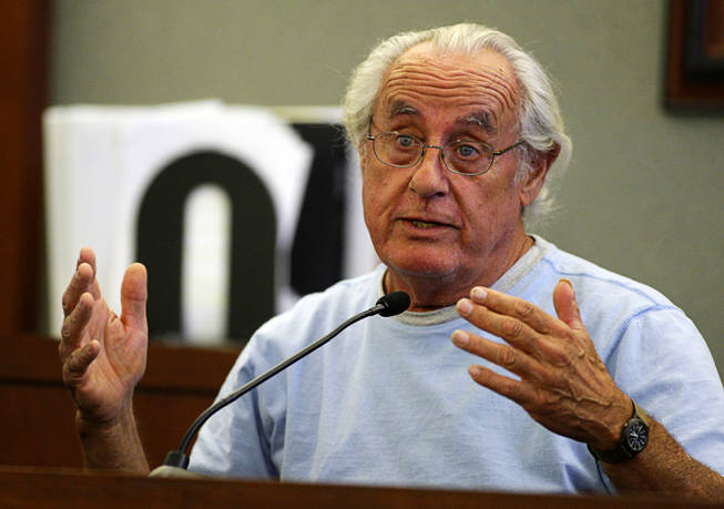 Costco shopper Wentworth Eatherton testifies during a coroner's inquest for Erik Scott at the Regional Justice Center Friday, September 24, 2010. 