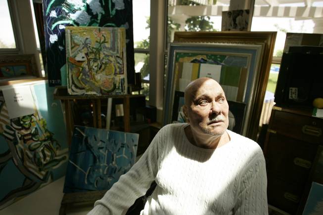 Actor and artist Tony Curtis sits in the art studio at his Henderson home in this June 2007 portrait. 