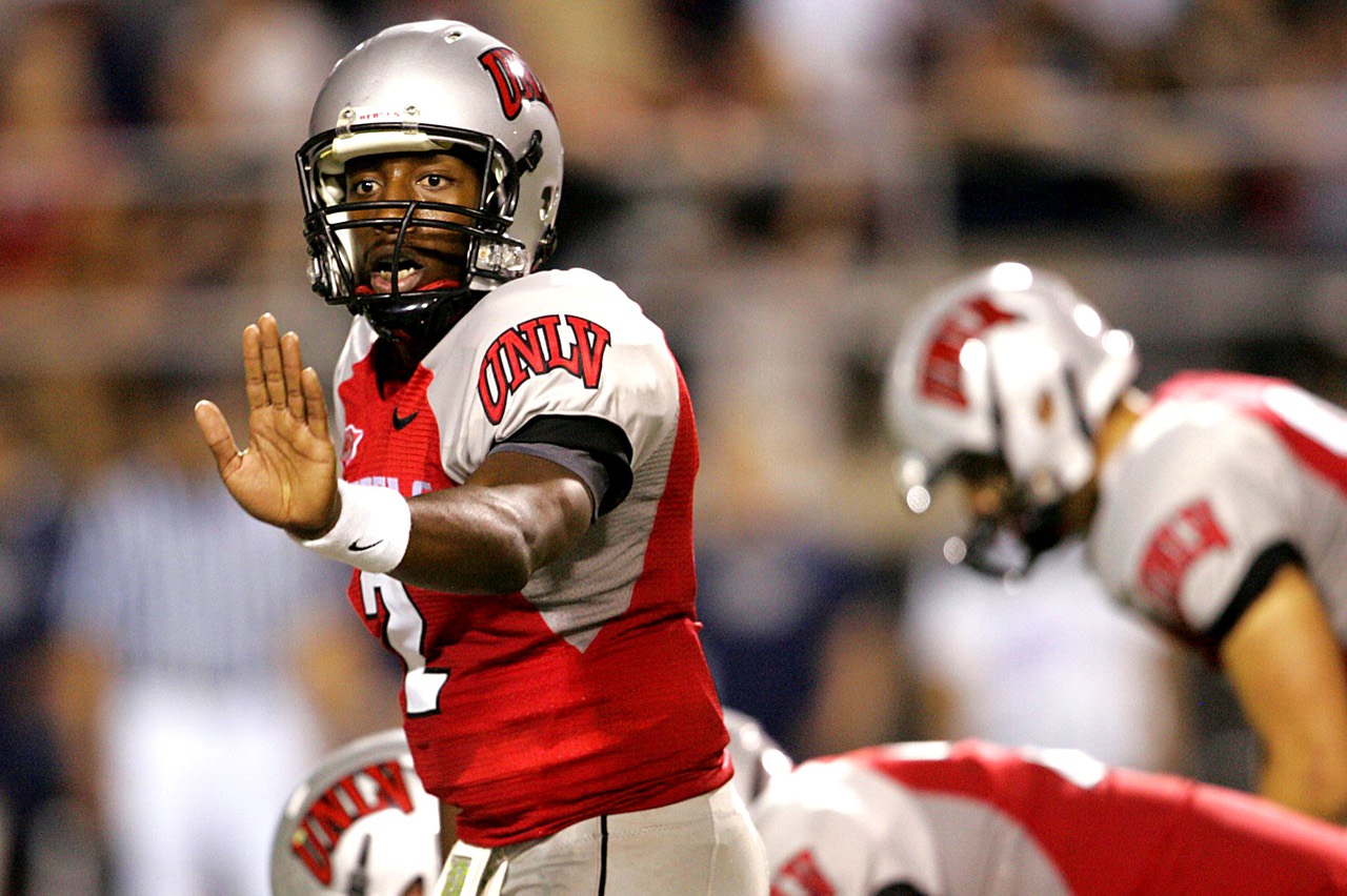 UNR quarterback Colin Kaepernick runs it through the UNLV defense