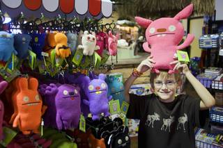 Noah Stefaniak, 9, poses with an Ugly Doll at Kettlemuck's Toy Shoppe, 10895 S. Eastern Ave., in Henderson on Thursday, Oct. 14, 2010. The shop had a soft opening on Oct. 9 and plans a grand opening next month.
