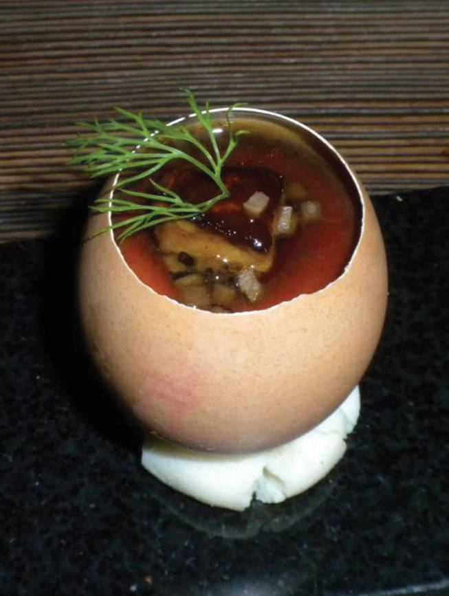 Raku's foie gras egg custard
