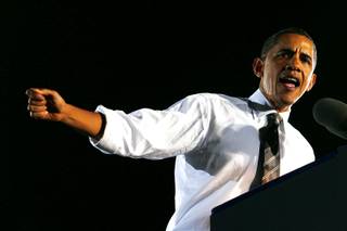 President Barack Obama delivers a speech outside Orr Middle School at a 