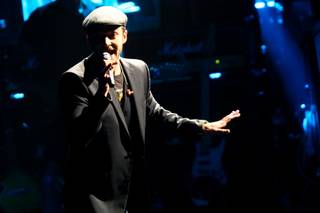 Justin Timberlake performs Saturday during the Justin Timberlake and Friends Concert Benefiting Shriners Hospitals for Children at the Planet Hollywood Resort & Casinos Theatre For The Performing Arts.