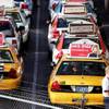 Cabs wait in line to pick up passengers coming into McCarran Airport Monday, November 8, 2010.