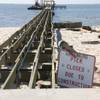A closed pier under construction on the Gulf Coast near Biloxi, Miss.