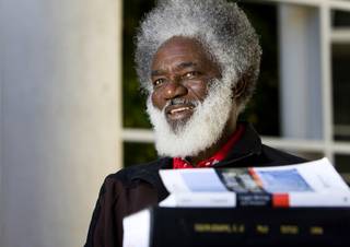 Lawrence Ita is shown outside the Boyd School of Law at UNLV during an interview Thursday, November 18, 2010. Ita, who once was a presidential candidate in his native Nigeria, entered the law school this year at age 70. STEVE MARCUS / LAS VEGAS SUN