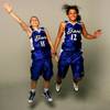 Basic basketball players, from left, Kelsey Gunther and Kailai Brantner