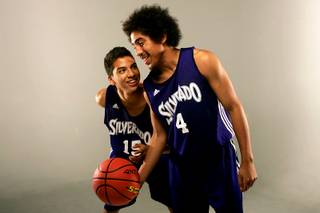 Silverado basketball players Michael El-Takrori and Ruben Jackson.