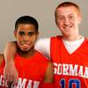 Bishop Gorman basketball players Johnny Brown and Ryan Parks.