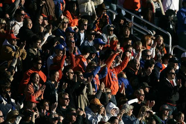 Bishop Gorman fans cheer a touchdown against Palo Verde Saturday, November 27, 2010. Gorman won 28-10 to advance to the state championship game.