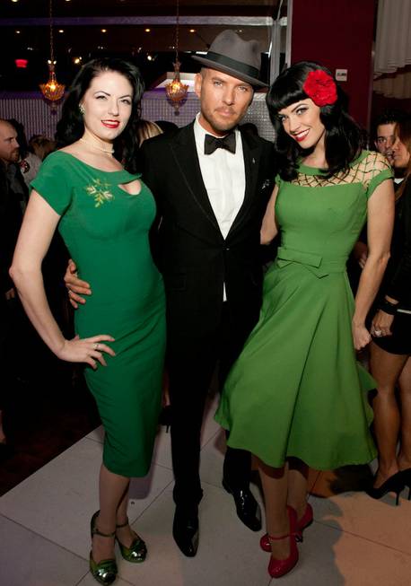 Matt Goss with Bettie Page models at Vegas Player Television ...