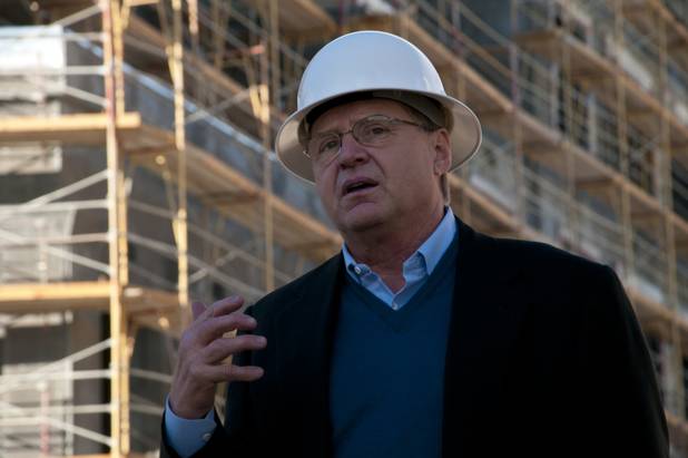 Frank Pankratz, President of EHB Companies, walks through the grounds ...