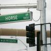 New signs are seen at the Horse Road and U.S. 95 interchange Friday, January 7, 2011.