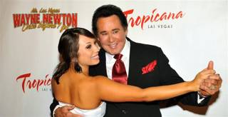 Cheryl Burke and Wayne Newton at the grand opening of his Once Before I Go at the Tropicana on Oct. 28, 2009.