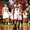 Photo: UNLV guard Anthony Marshall heads off the court wi