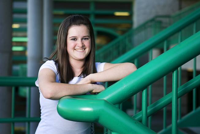 Catelyn Bowers, a Green Valley High sophomore, poses at the school Jan. 28, 2011. 