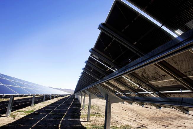 Copper Mountain Solar One, a thin film photovoltaic solar facility off U.S. 95 in Boulder City seen Thursday, February 10, 2011.
