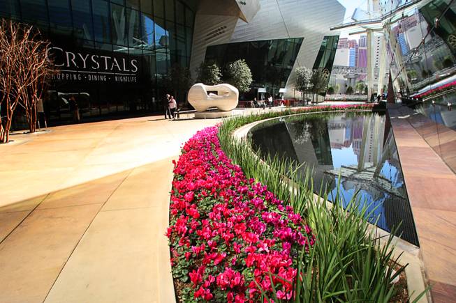 A redesigned "pocket park" with new landscaping is shown at CityCenter Monday, February 28, 2011.
